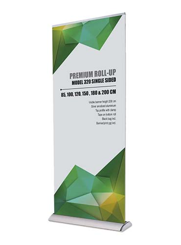 Rollup med tryck - Lyx Silver 85 cm Rollup med tryck - Lyx Silver 85 cm